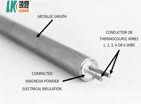4 kern Beschermde Mineraal Geïsoleerde Metaal In de schede gestoken Kabel 0.25mm 12.7mm SS321